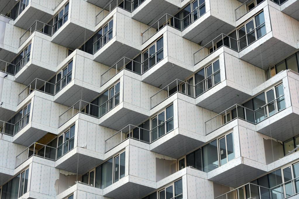 modern building with balconies